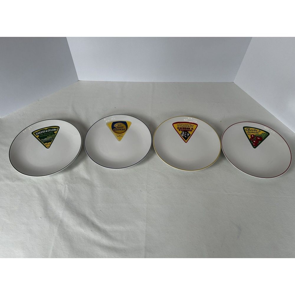 Vtg Rosanna Cheese & Veggie Plate's Set Of 4 Different Serving Plates